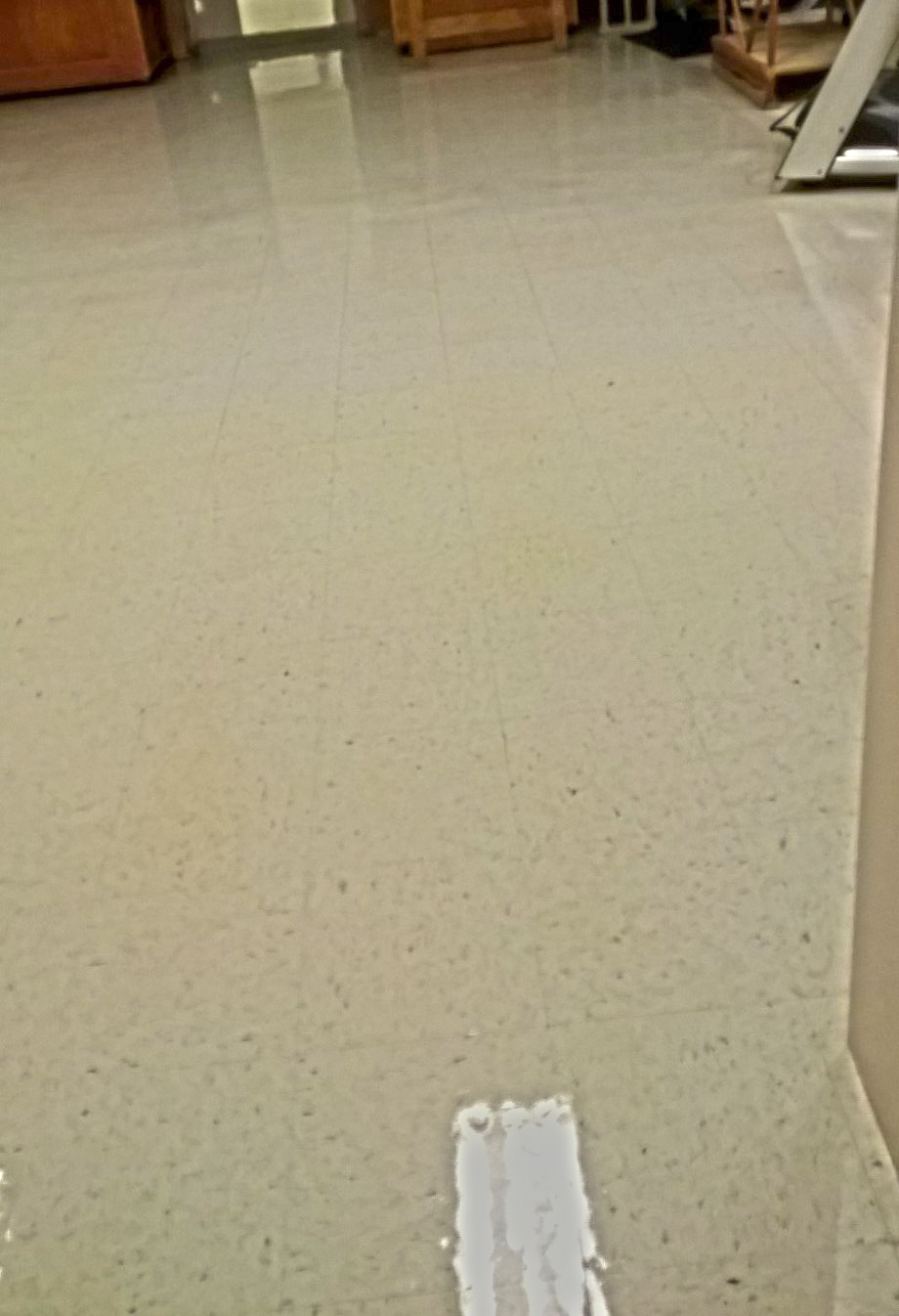 Another Old Neglected VCT Floor Deep Scrub and Clear Coating Job in St Paul image 5