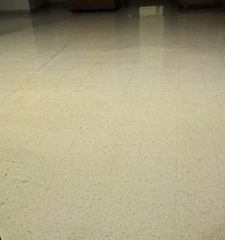 Another Old Neglected VCT Floor Deep Scrub and Clear Coating Job in St Paul image 6