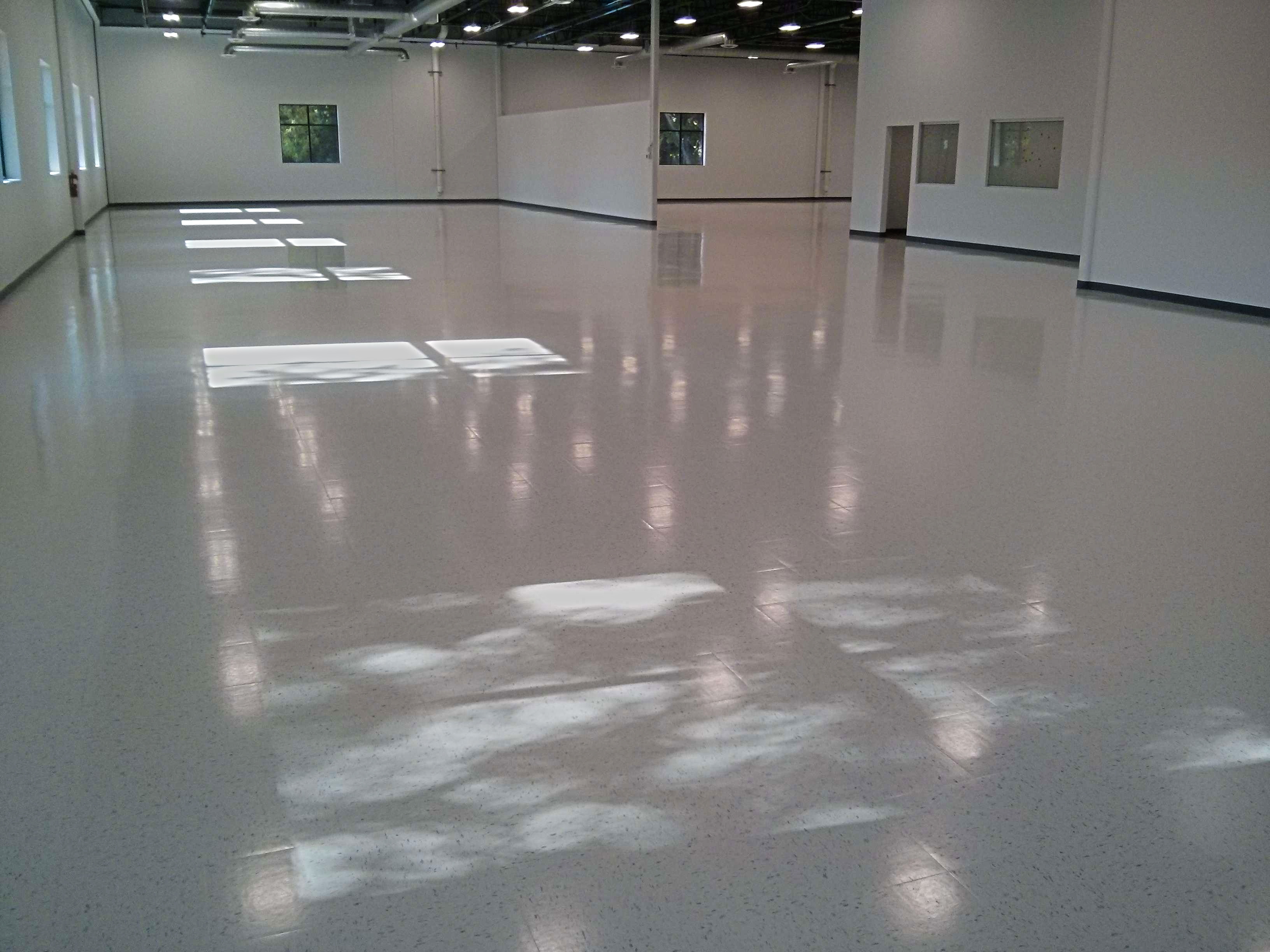 New Construction VCT Vinyl Tile Floor Cleaning, Sealing and Clear Coat Finish image 3
