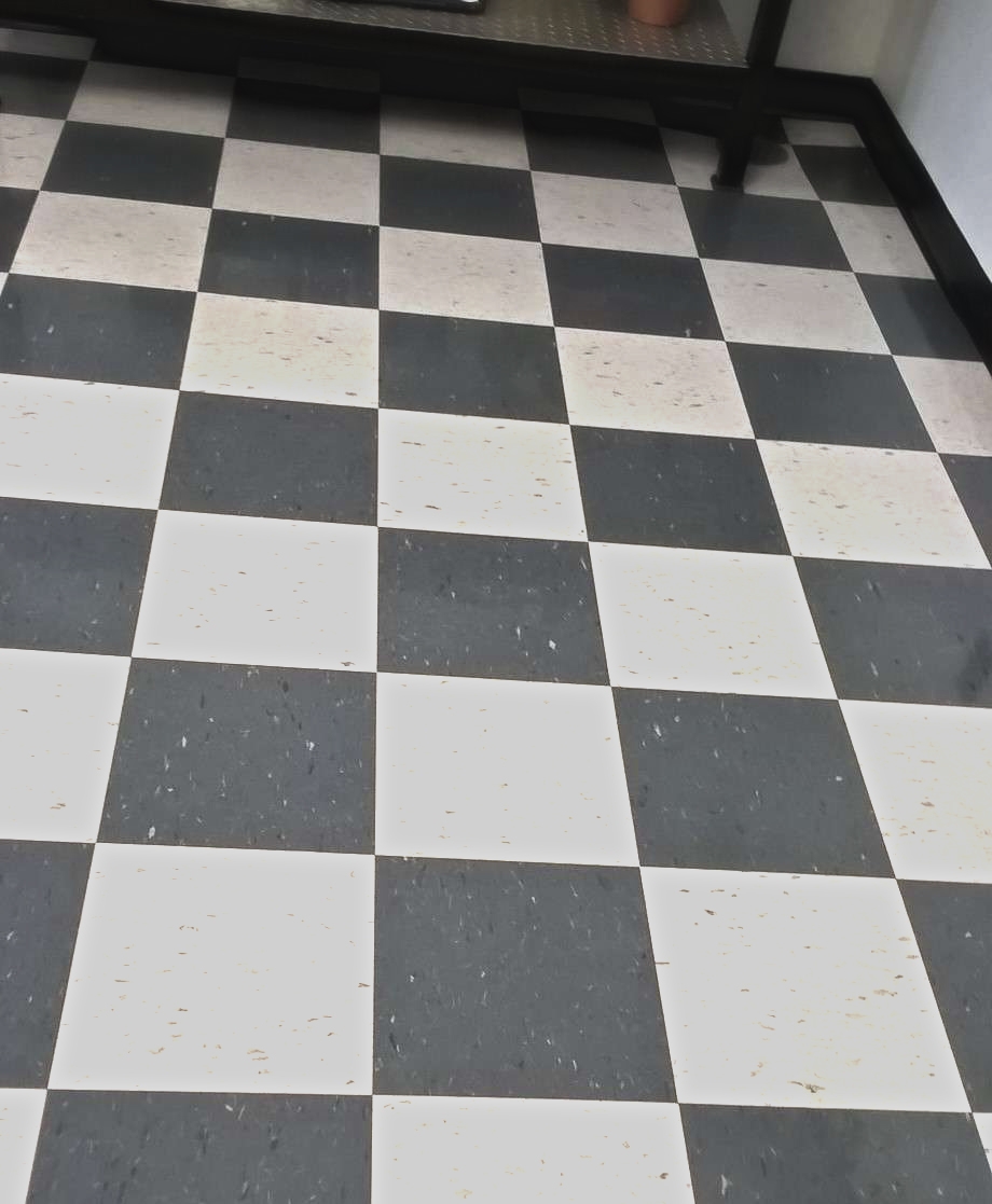 Old VCT Floor Restoration Job in Chanhassen image 2