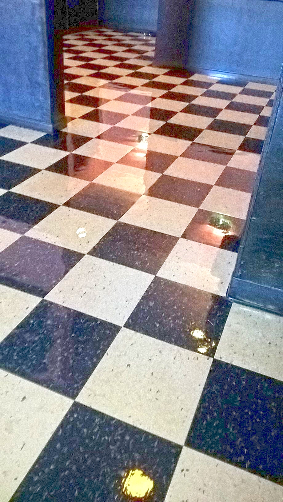 Restaurant VCT Floor Scrub and High Gloss Clear Coatings Job in Minneapolis image 1