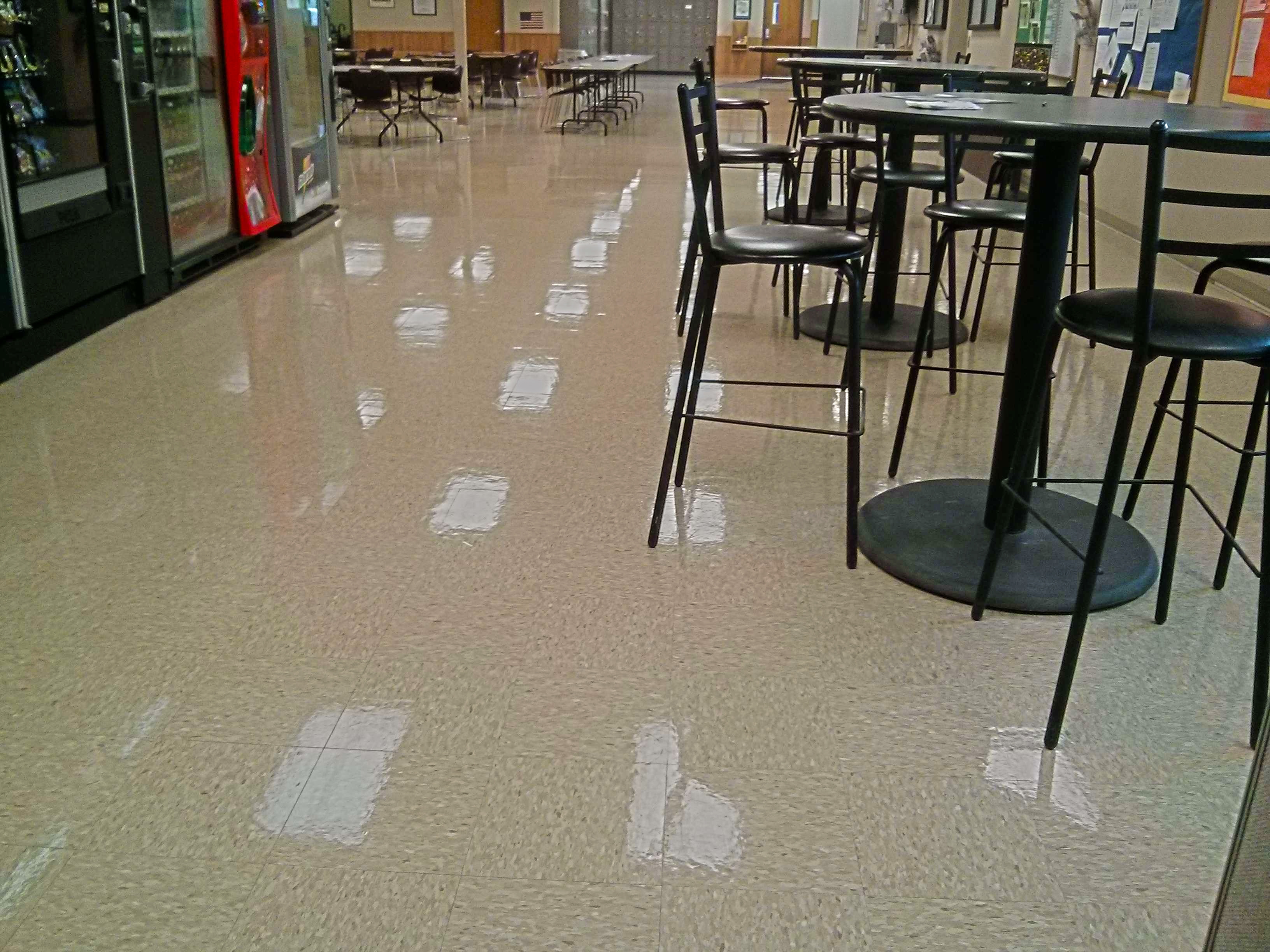 VCT Floor Scrub and Clear Coating Service Work in Mounds View MN image 1