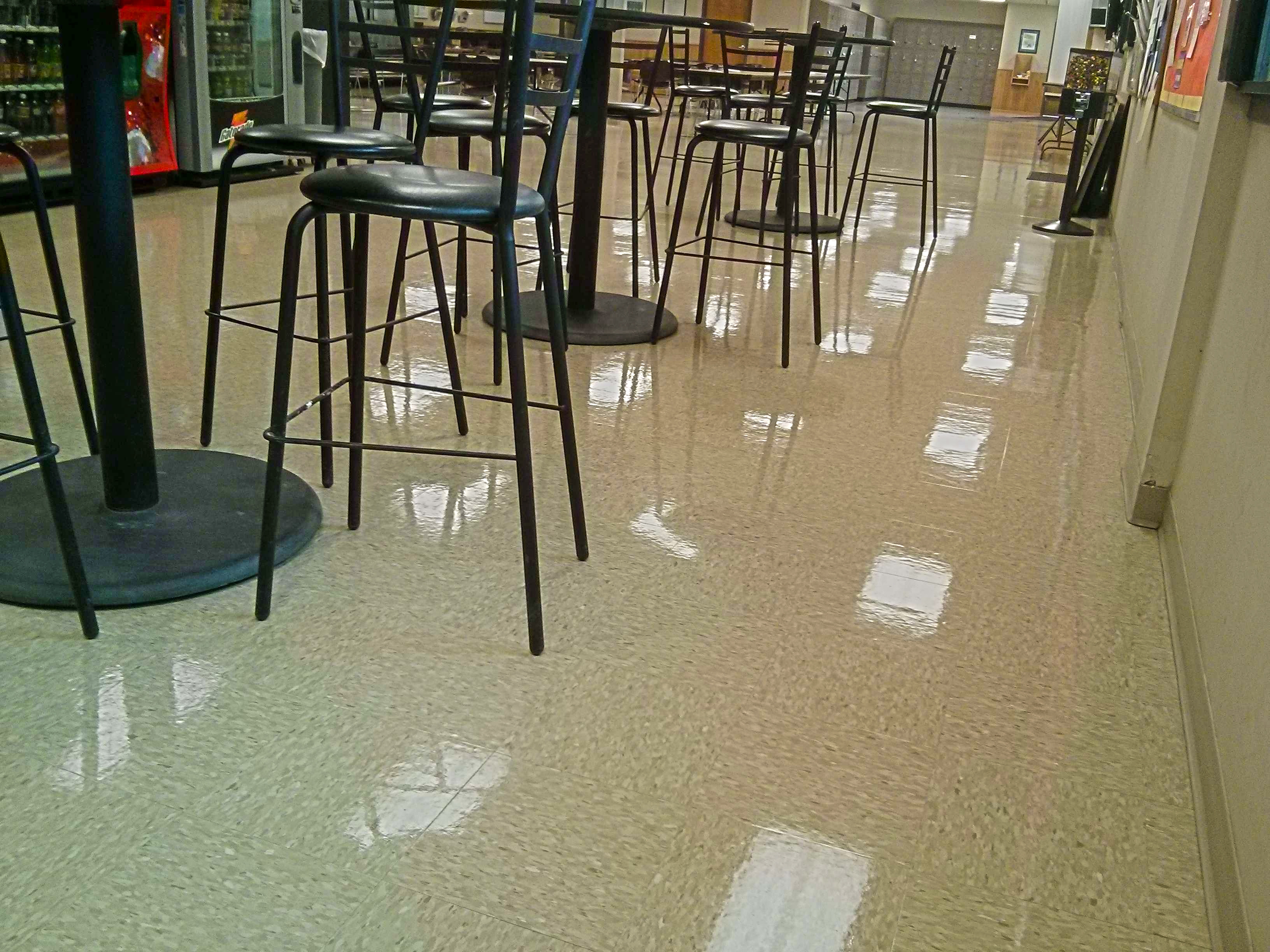 VCT Floor Scrub and Clear Coating Service Work in Mounds View MN image 2