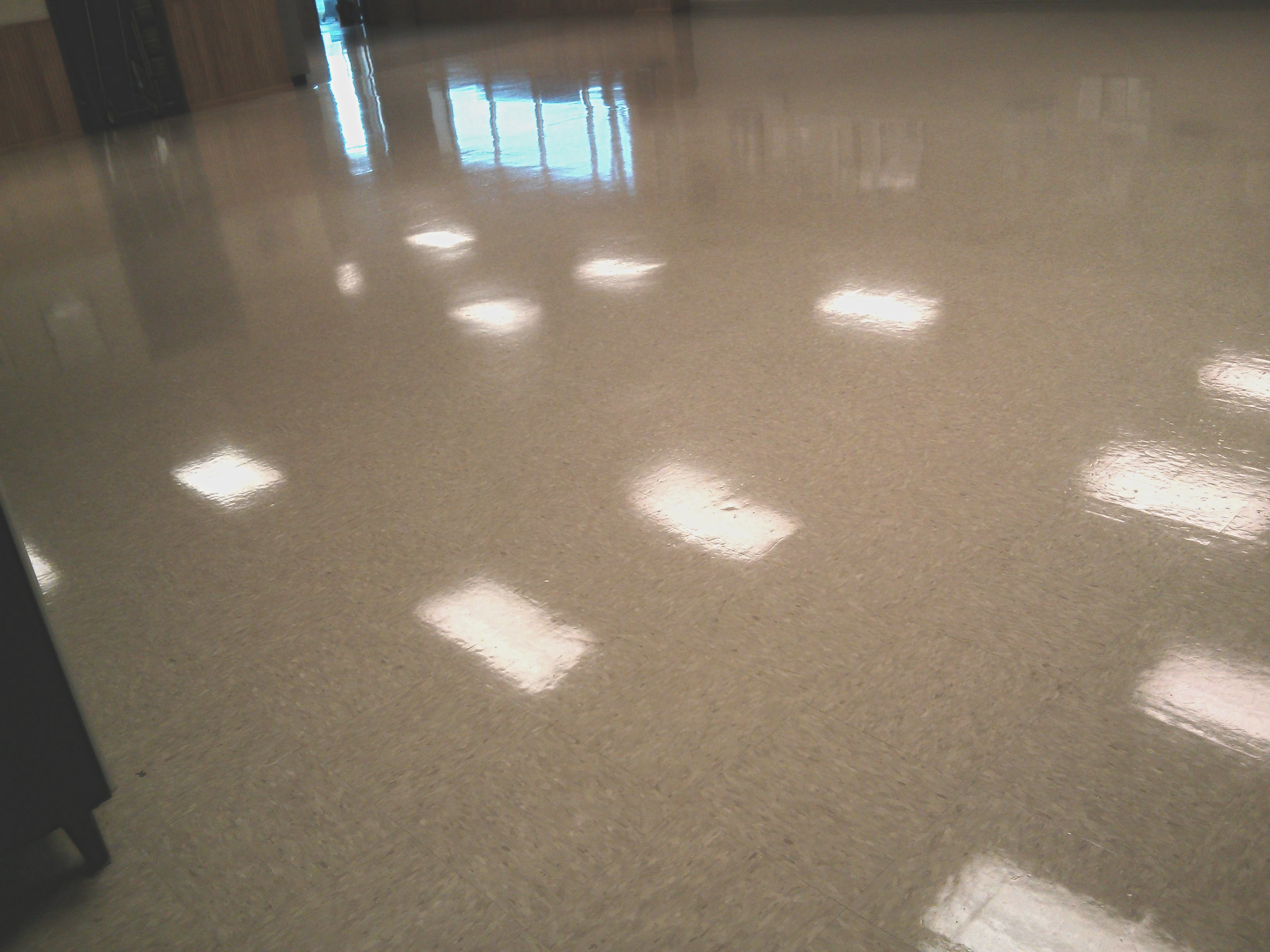VCT Floor Scrub and Clear Coating Service Work in Mounds View MN image 3