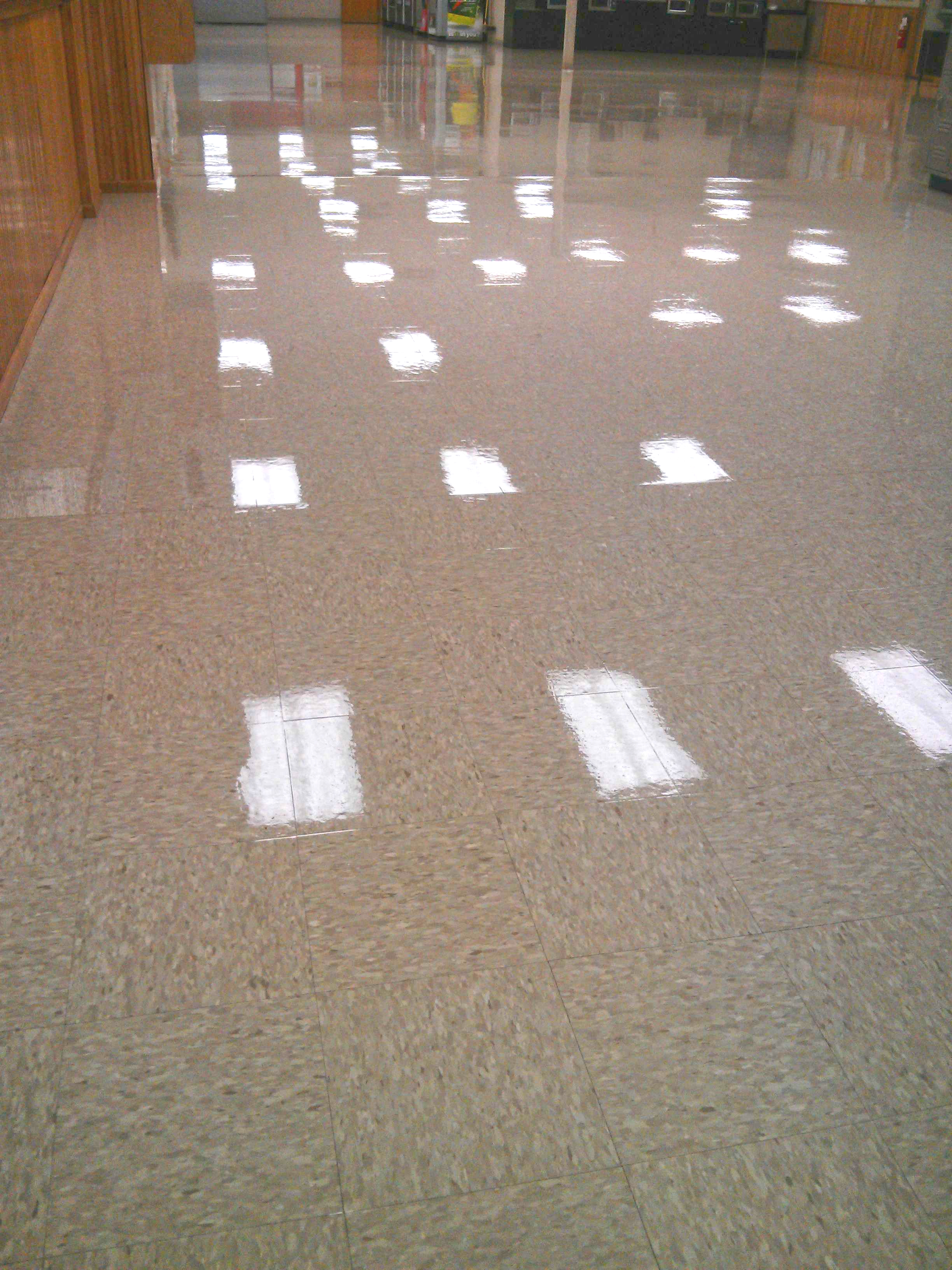 VCT Floor Scrub and Clear Coating Service Work in Mounds View MN image 8