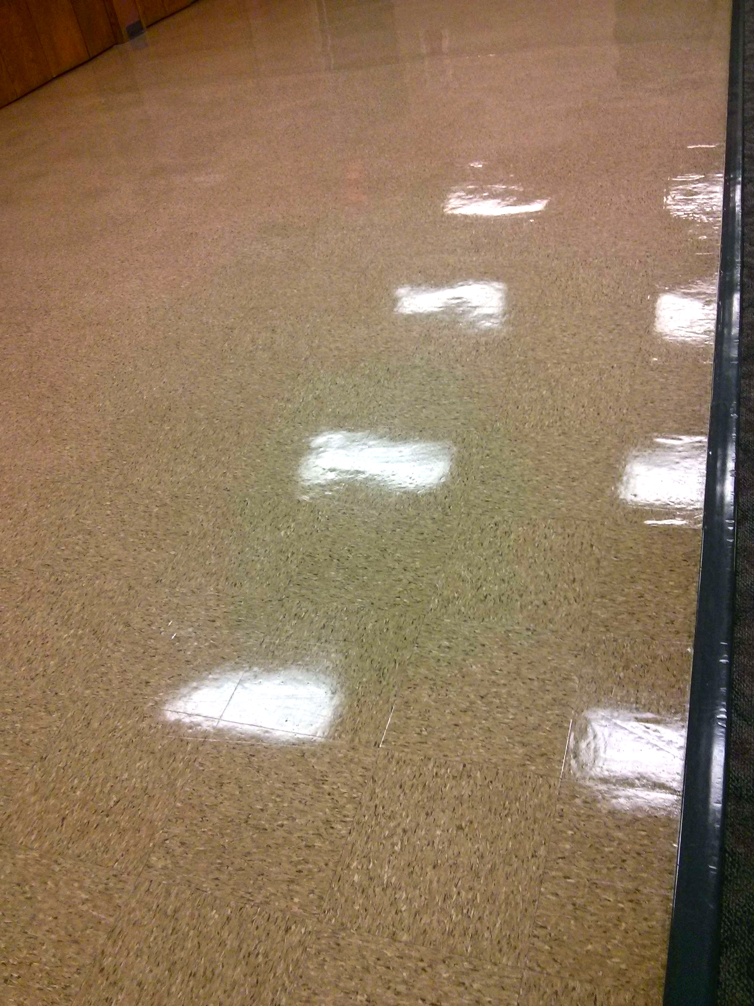 VCT Floors Clear Coating Job in Rural Hennepin County image 3
