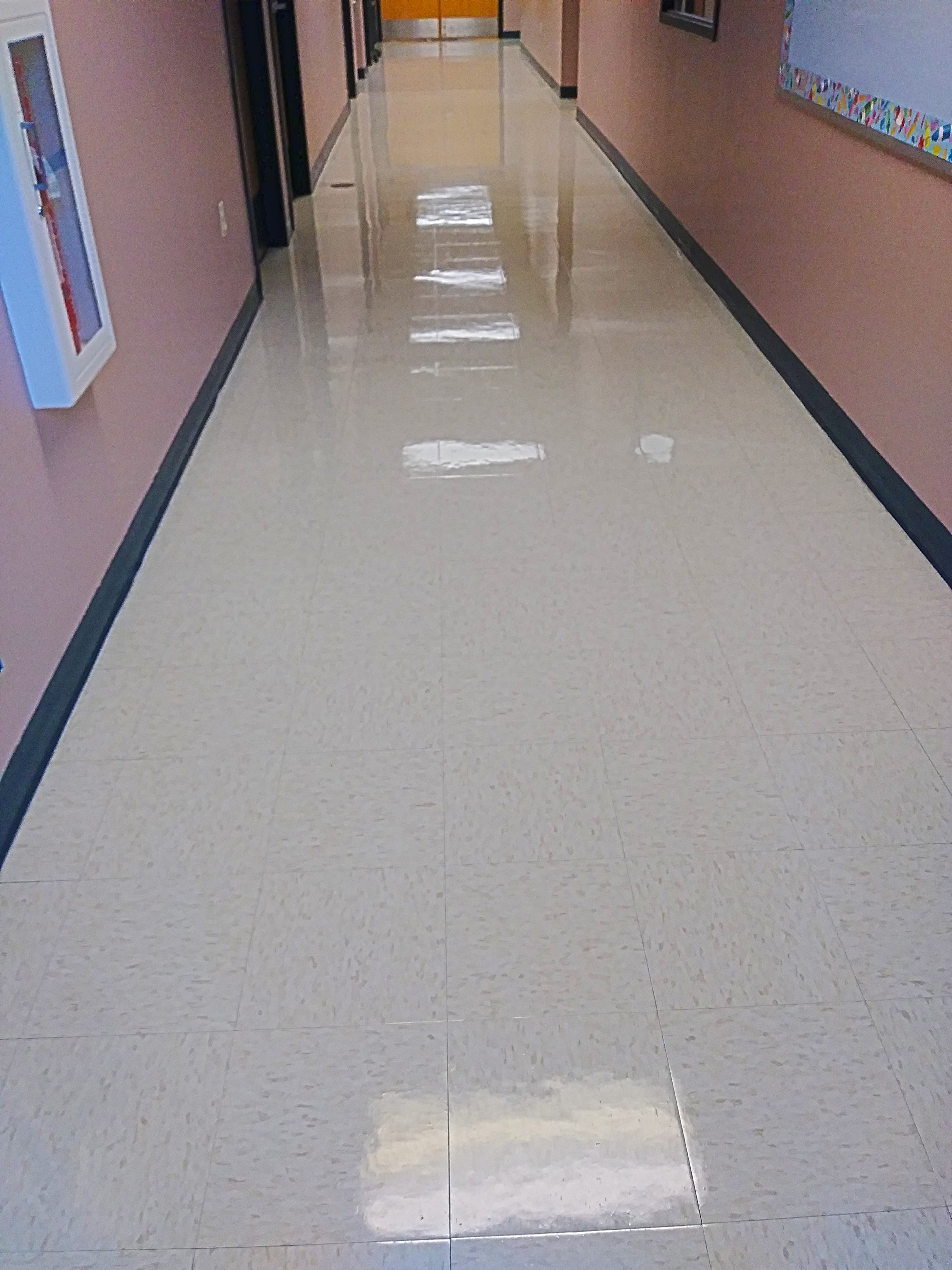 VCT Floors Clear Coating Job in Rural Hennepin County image 14