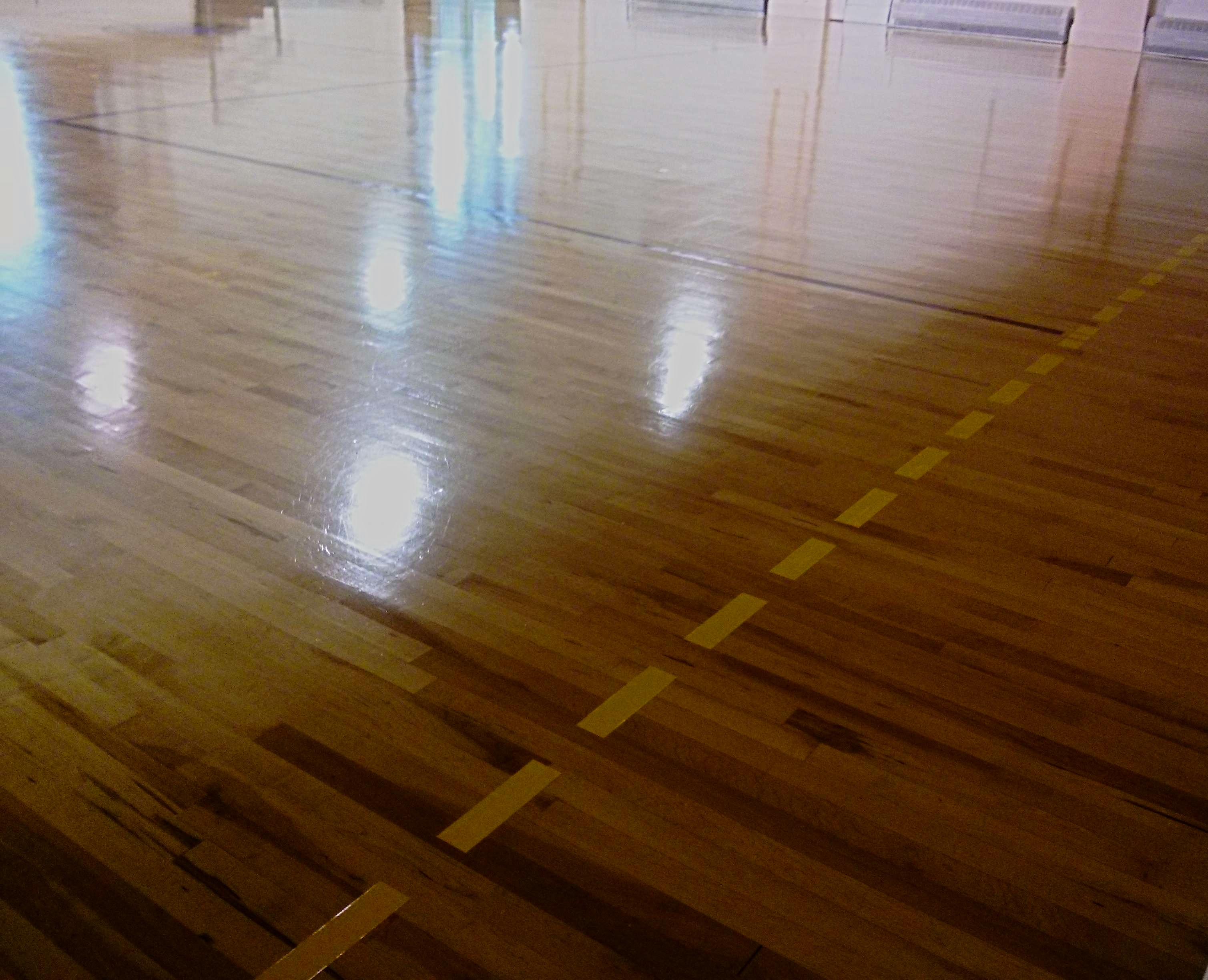 Wood Gym Floor Scrub and Clear High Gloss Gym Coating Services in Minneapolis, MN image 4